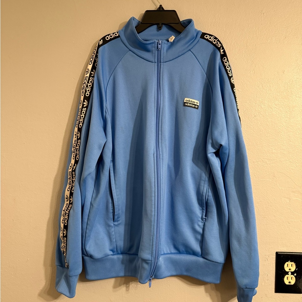 Adidas Light Blue Zip-Up Jacket
